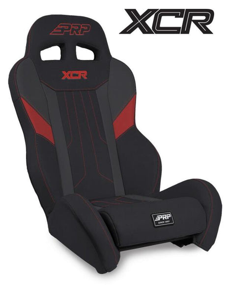 PRP Polaris RZR XCR Suspension Seat Black & Red PRP Seats Seats  AXOPROS
