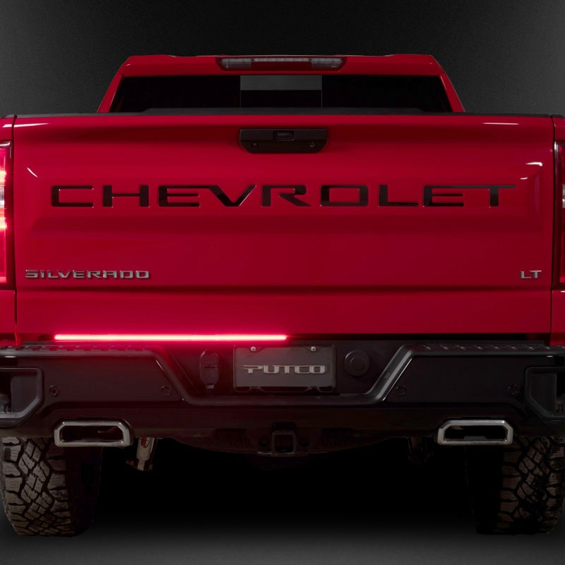 Putco 2019+ Silverado/Sierra 60in Red Light Blade Direct Fit Kit Red Putco Light Tailgate Bar  AXOPROS