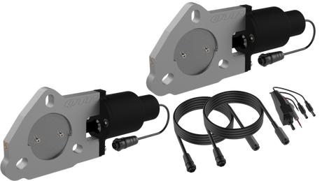 QTP 2.5in Bolt-On QTEC Dual Electric Cutout Valves - Pair QTP Exhaust Cutouts  AXOPROS
