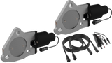 QTP 3in Bolt-On QTEC Dual Electric Cutout Valves - Pair QTP Exhaust Cutouts  AXOPROS