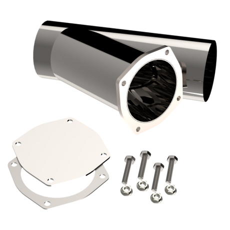 QTP 5in Weld-On QTEC Exhaust Cutout Y-Pipe QTP Y Pipes  AXOPROS