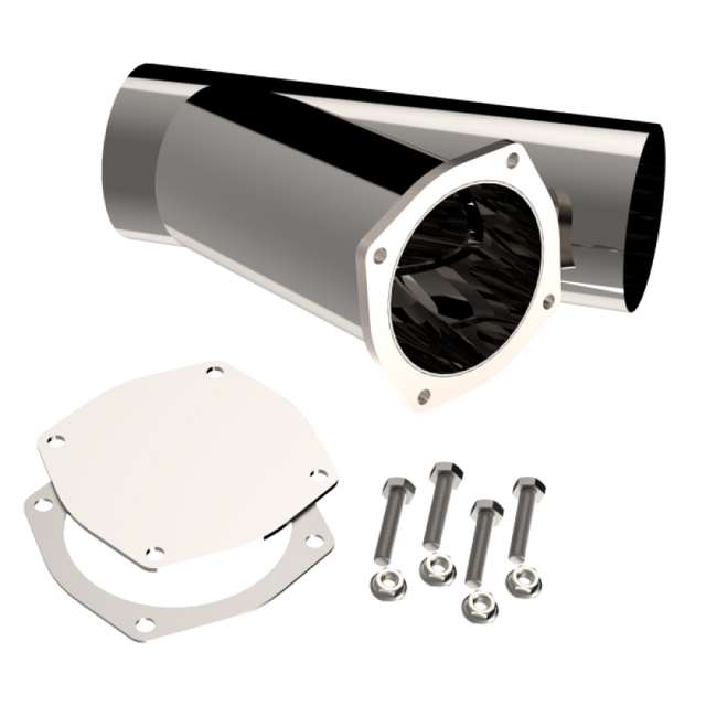 QTP 5in Weld-On QTEC Exhaust Cutout Y-Pipe QTP Y Pipes  AXOPROS