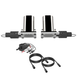 QTP Bolt-On QTEC Dual Low Profile Oval Electric Cutout Valves - Pair QTP Exhaust Cutouts  AXOPROS