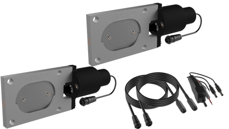QTP Bolt-On QTEC Dual Low Profile Oval Electric Cutout Valves - Pair QTP Exhaust Cutouts  AXOPROS