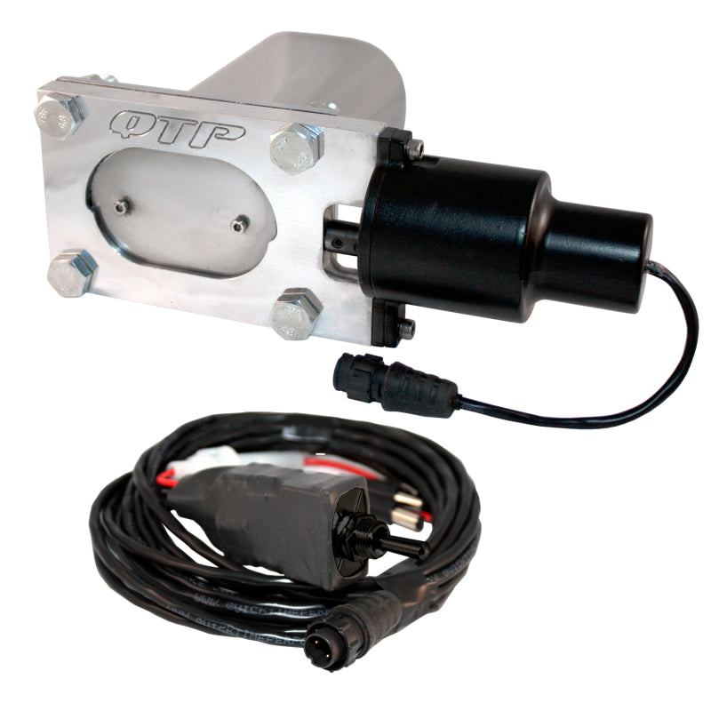 QTP Bolt-On QTEC Low Profile Oval Electric Cutout Valve QTP Exhaust Cutouts  AXOPROS