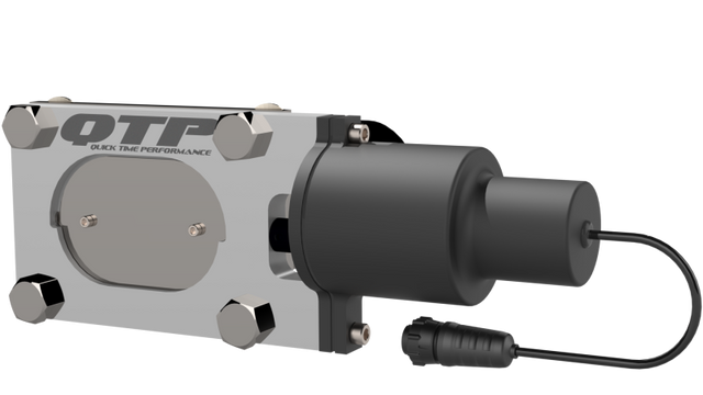QTP Bolt-On QTEC Low Profile Oval Electric Cutout Valve QTP Exhaust Cutouts  AXOPROS