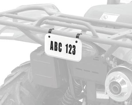 Quadboss ATV License Plate Kit - White QuadBoss Tuning Licenses  AXOPROS