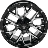 QuadBoss Barbwire 14X7 - 5+2 - 4/110 - Black Machined QuadBoss Wheels - Cast  AXOPROS