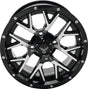 QuadBoss Barbwire 14X7 - 5+2 - 4/110 - Black Machined QuadBoss Wheels - Cast  AXOPROS