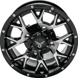 QuadBoss Barbwire 14X7 - 5+2 - 4/137 - Black Machined QuadBoss Wheels - Cast  AXOPROS