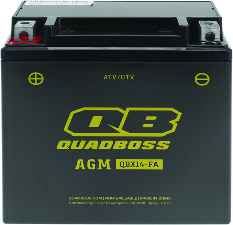QuadBoss Maintenance-Free AGM Battery QBX14-FA QuadBoss Batteries  AXOPROS
