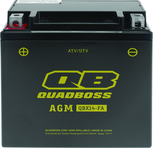 QuadBoss Maintenance-Free AGM Battery QBX14-FA QuadBoss Batteries  AXOPROS