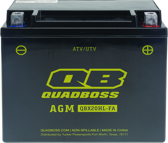 QuadBoss Maintenance-Free AGM Battery QBX20HL-FA QuadBoss Batteries  AXOPROS