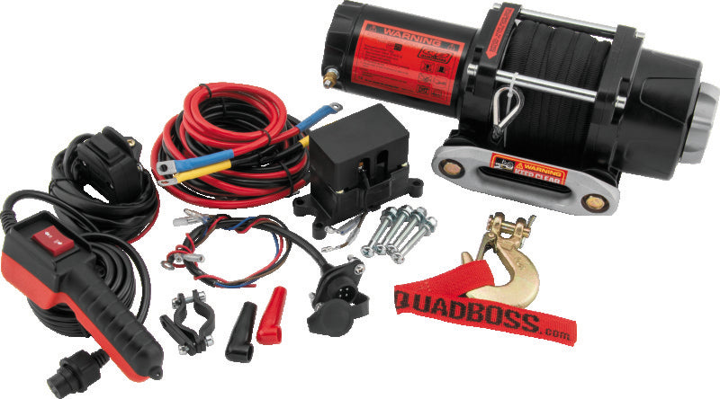 QuadBoss Winch 2500Lb W/Synthetic Rope QuadBoss Winches  AXOPROS