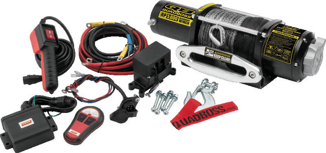 QuadBoss Winch 5000Lb W/ Synthetic Rope QuadBoss Winches  AXOPROS
