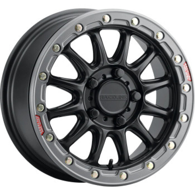 Raceline A14BG Alpha 15x10in/6x139.7 BP/25mm Offset/78.1mm Bore- Blk & Gunmetal Ring Beadlock Wheel Raceline Wheels - Cast  AXOPROS