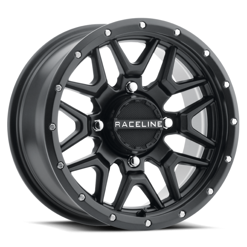 Raceline A94B Krank 14x7in / 4x156 BP / 38mm Offset / 132.5mm Bore - Satin Black Wheel Raceline Wheels - Cast  AXOPROS