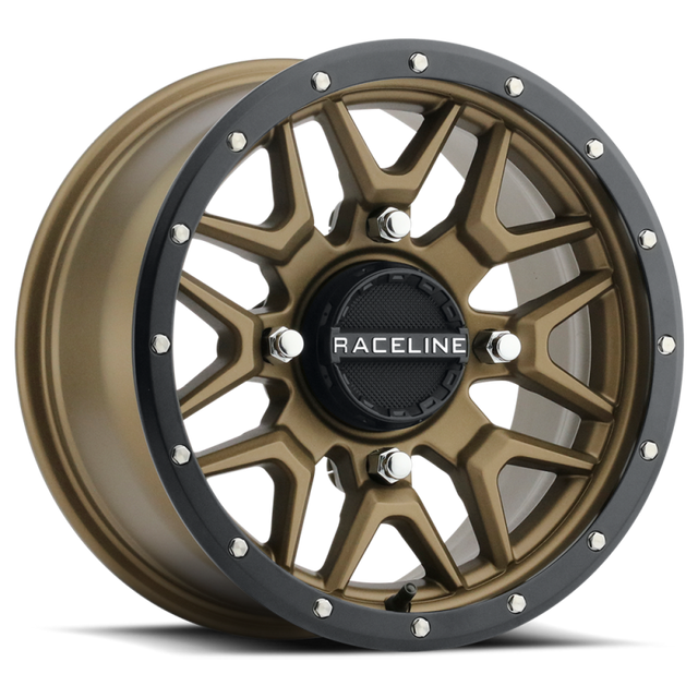 Raceline A94BZ Krank 15x7in / 4x156 BP / 10mm Offset / 132.5mm Bore - Bronze & Black Lip Wheel Raceline Wheels - Cast  AXOPROS