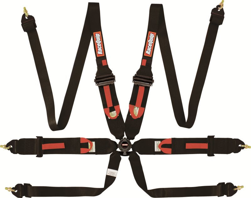 RaceQuip Black FIA CAMLOCK 6pt Pull Up Lap FHR Racequip Seat Belts & Harnesses  AXOPROS