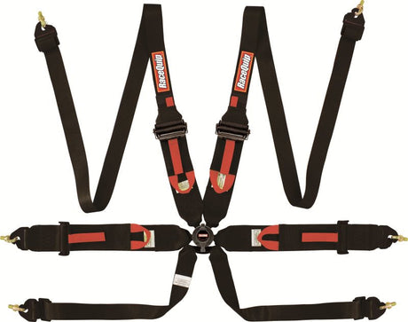 RaceQuip Black FIA CAMLOCK 6pt Pull Up Lap FHR Racequip Seat Belts & Harnesses  AXOPROS