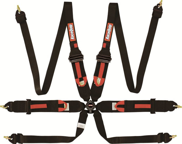 RaceQuip Black FIA CAMLOCK 6pt Pull Up Lap FHR Racequip Seat Belts & Harnesses  AXOPROS