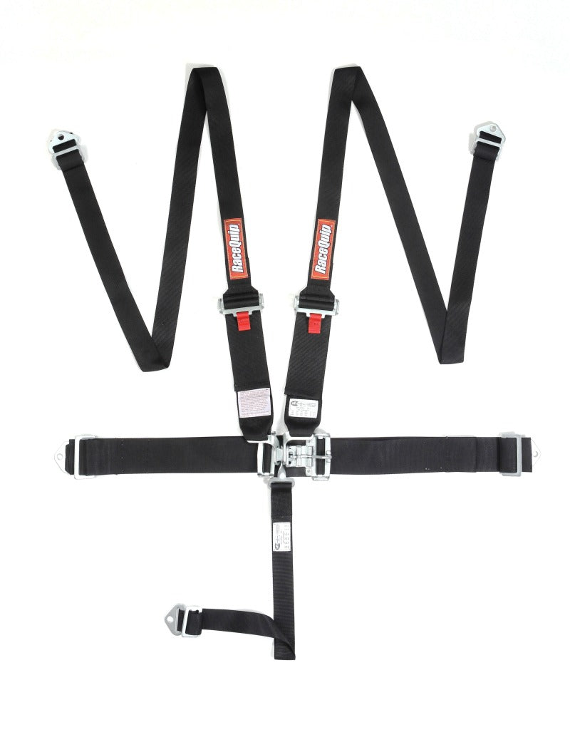RaceQuip Black L & L 5pt HNR Seat Belt Racequip Seat Belts & Harnesses  AXOPROS