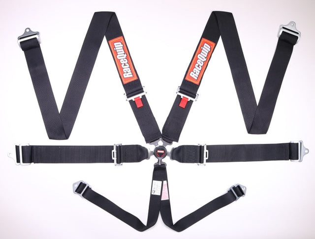 RaceQuip Black SFI CAMLOCK 6pt PD Lap Seat Belt Racequip Seat Belts & Harnesses  AXOPROS