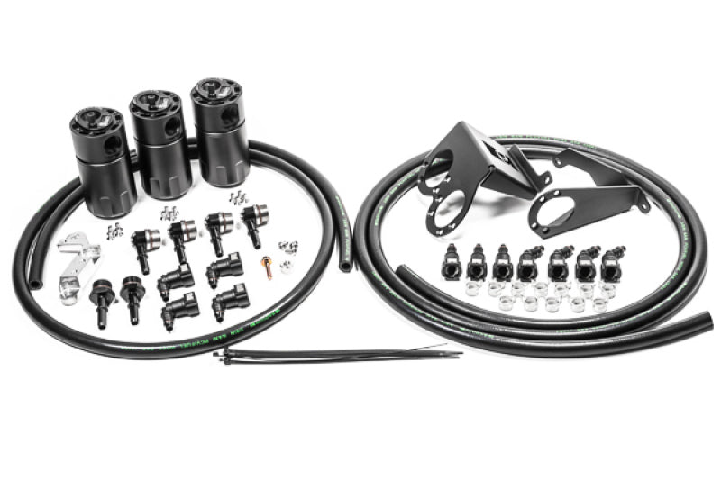Radium 14-19 Chevrolet Corvette LT1 CCV Fluid Lock Triple Catch Can Kit Radium Engineering Oil Catch Cans  AXOPROS