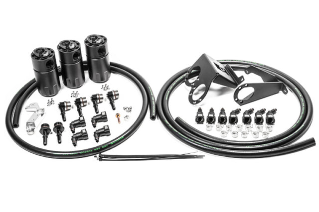 Radium 14-19 Chevrolet Corvette LT1 CCV Fluid Lock Triple Catch Can Kit Radium Engineering Oil Catch Cans  AXOPROS