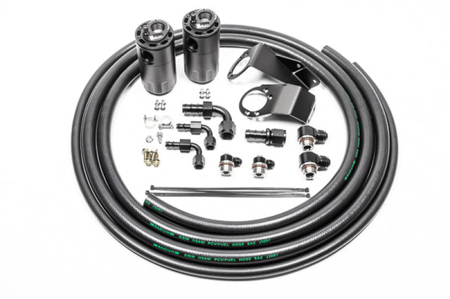 Radium Engineering 89-94 Nissan S13 Dual Catch Can Kit - Fluid Lock Radium Engineering Oil Catch Cans  AXOPROS