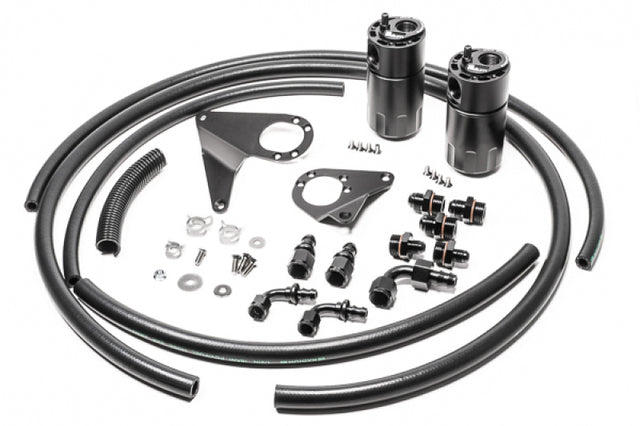 Radium Engineering Dual Catch Can Kit 08-16 Mitsubishi Evo Fluid Lock Radium Engineering Oil Catch Cans  AXOPROS