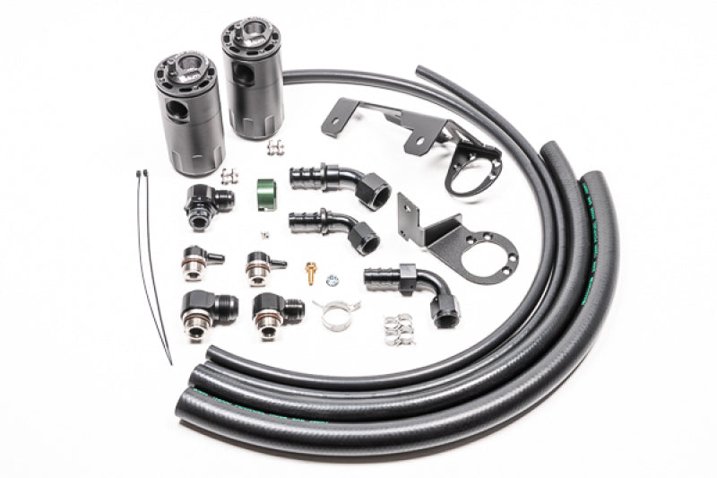 Radium Engineering Dual Catch Can Kit MK5 Supra Fluid Lock Radium Engineering Oil Catch Cans  AXOPROS