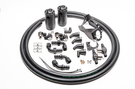 Radium Engineering Dual Catch Can Kit Nissan R32 Skyline GT-R Fluid Lock Radium Engineering Oil Catch Cans  AXOPROS