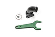 Radium Engineering FCST-X 3-Bolt Remote Mount Fill Neck - 24AN Elbow - 1.5in Barb Radium Engineering Filler Necks  AXOPROS