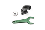 Radium Engineering FCST-X 3-Bolt Remote Mount Fill Neck - 24AN Elbow - 1.5in Barb Radium Engineering Filler Necks  AXOPROS