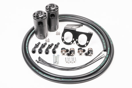 Radium Engineering Nissan R35 GT-R Dual Catch Can Kit CCV Fluid Lock Radium Engineering Oil Catch Cans  AXOPROS