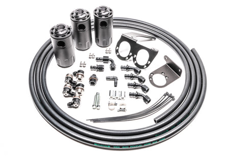 Radium Engineering Triple Catch Can Kit Nissan R35 GT-R Fluid Lock Radium Engineering Oil Catch Cans  AXOPROS