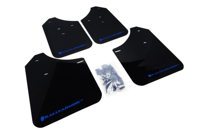 Rally Armor 02-07 Subaru WRX/STI/RS/2.5i (Wagons Req. Mod.) Black UR Mud Flap w/Blue Logo Rally Armor Mud Flaps  AXOPROS