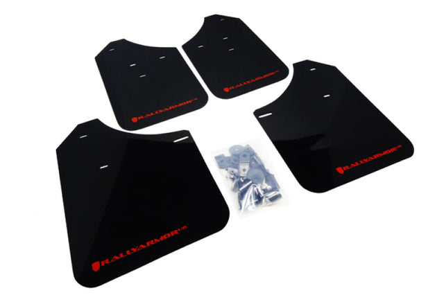 Rally Armor 02-07 Subaru WRX/STI/RS/2.5i (Wagons Req. Mod.) Black UR Mud Flap w/Red Logo Rally Armor Mud Flaps  AXOPROS