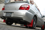 Rally Armor 02-07 Subaru WRX/STI/RS/2.5i (Wagons Req. Mod.) Red UR Mud Flap w/White Logo Rally Armor Mud Flaps  AXOPROS