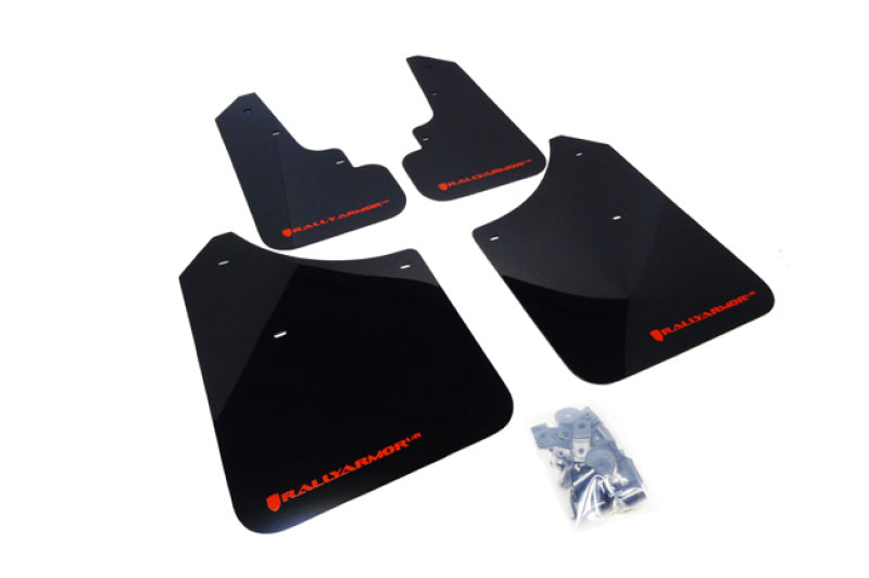 Rally Armor 03-08 Subaru Forester Black UR Mud Flap w/ Red Logo Rally Armor Mud Flaps  AXOPROS