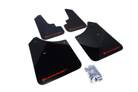 Rally Armor 03-08 Subaru Forester Black UR Mud Flap w/ Red Logo Rally Armor Mud Flaps  AXOPROS