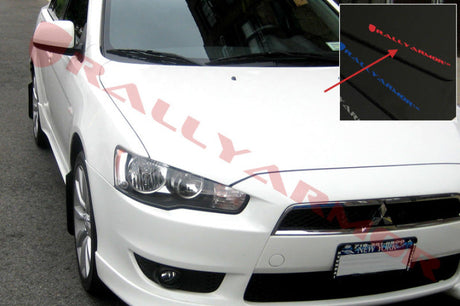Rally Armor 07-17 Mitsubishi Lancer Black UR Mud Flap w/ Red Logo Rally Armor Mud Flaps  AXOPROS