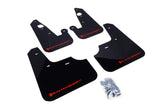 Rally Armor 07-17 Mitsubishi Lancer Black UR Mud Flap w/ Red Logo Rally Armor Mud Flaps  AXOPROS