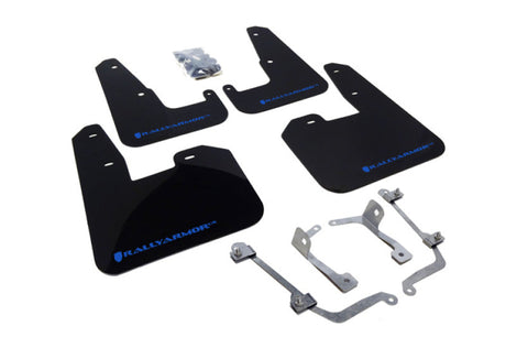 Rally Armor 08-11 Subaru STI (Hatch Only) / 11-14 WRX (Hatch Only) Black UR Mud Flap w/Blue Logo Rally Armor Mud Flaps  AXOPROS