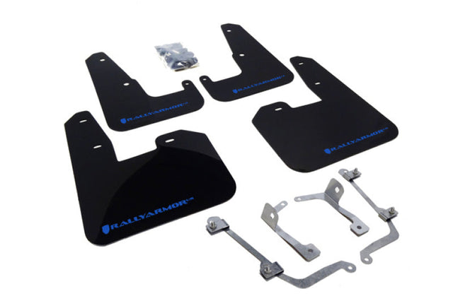 Rally Armor 08-11 Subaru STI (Hatch Only) / 11-14 WRX (Hatch Only) Black UR Mud Flap w/Blue Logo Rally Armor Mud Flaps  AXOPROS