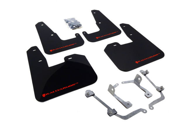 Rally Armor 08-11 Subaru STI (Hatch Only) / 11-14 WRX (Hatch Only) Black UR Mud Flap w/Red Logo Rally Armor Mud Flaps  AXOPROS