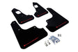 Rally Armor 08-17 Mitsubishi EVO X Black UR Mud Flap w/ Red Logo Rally Armor Mud Flaps  AXOPROS