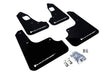 Rally Armor 08-17 Mitsubishi EVO X Black UR Mud Flap w/ White Logo Rally Armor Mud Flaps  AXOPROS