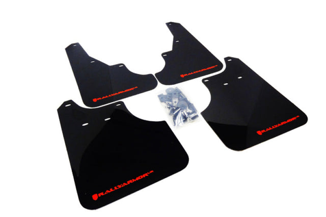Rally Armor 09-13 Subaru Forester Black UR Mud Flap w/ Red Logo Rally Armor Mud Flaps  AXOPROS